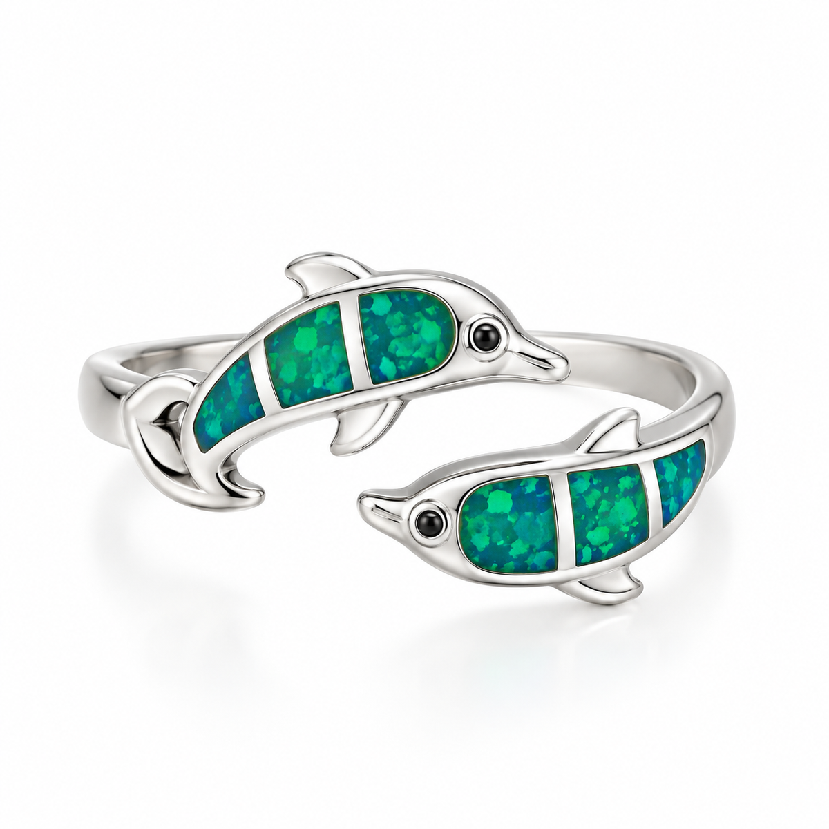 DOLPHIN Ring Green Opal