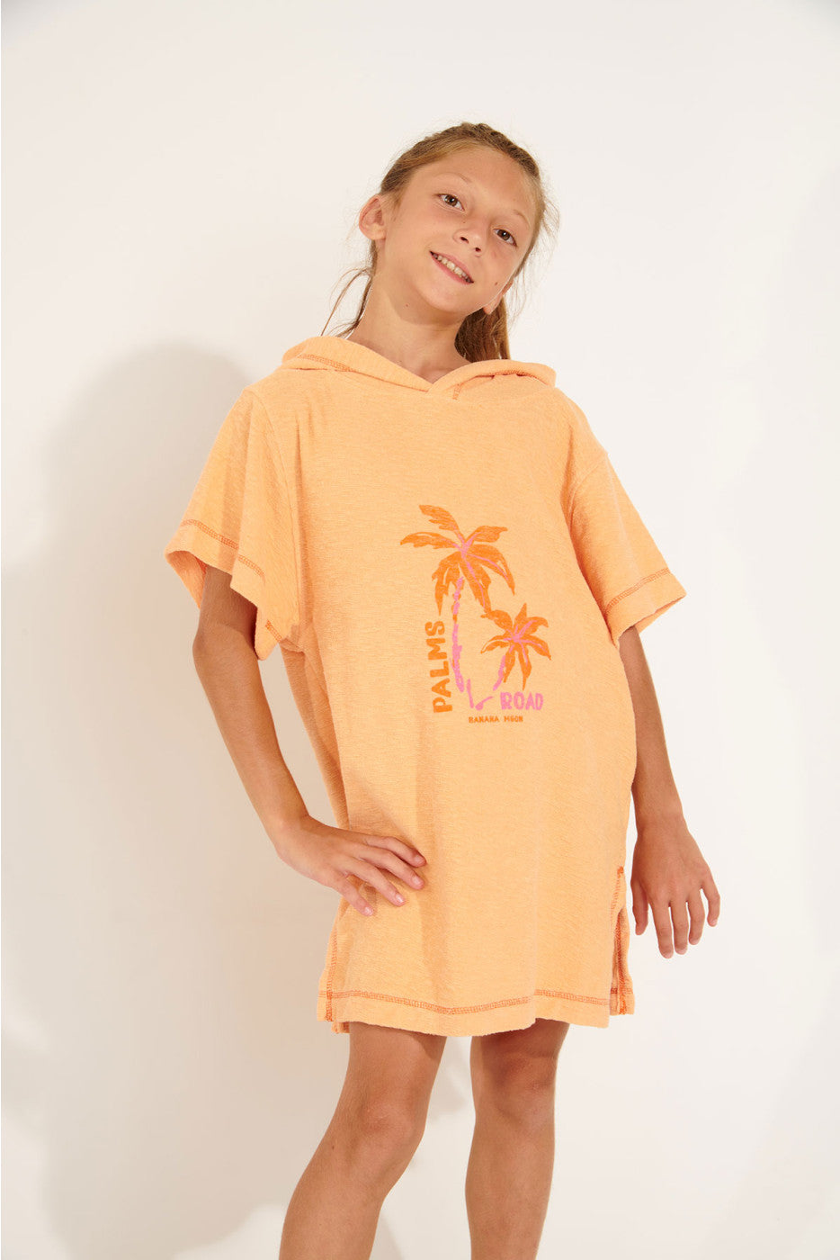 Mini poncho de plage éponge blanc enfant WHITEBAY - YOGA SPIRIT