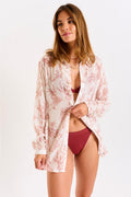 Tunique chemise ESSENCE corail & Blanche Banana Moon