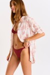 Tunique chemise ESSENCE corail & Blanche Banana Moon