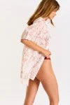 Tunique chemise ESSENCE corail & Blanche Banana Moon