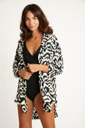 Chemise fluide noir à motifs AMANDINE GAROUPE
