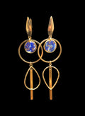 Boucles d'oreilles rond bleu, goutte, barre - YOGA SPIRIT
