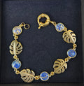 Bracelet rond bleu, feuille #485 - YOGA SPIRIT