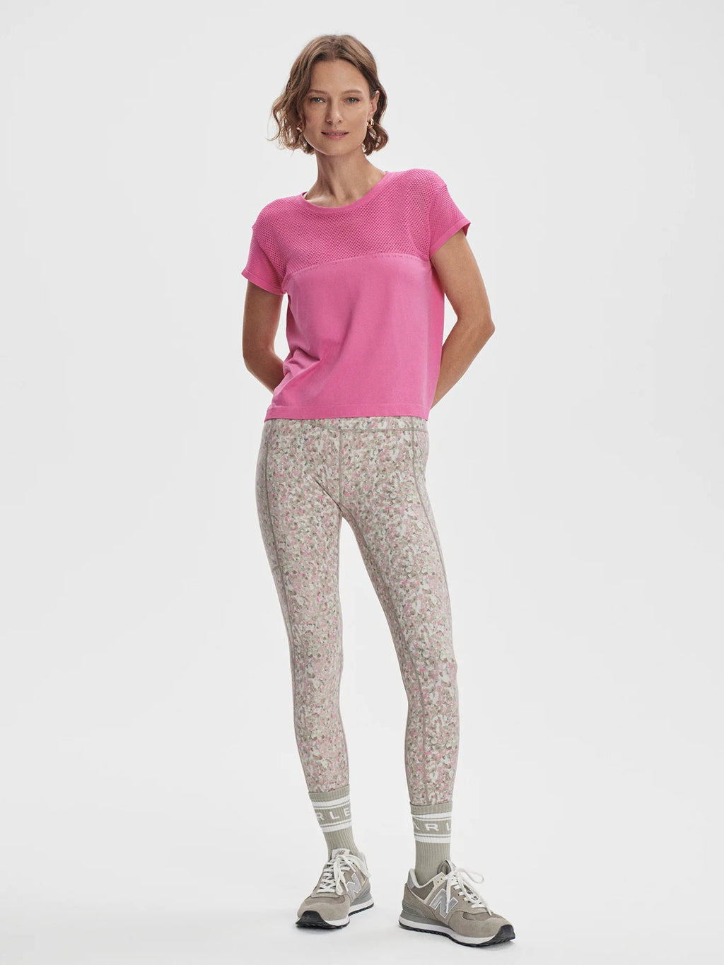 T-shirt Calloway rose – confort seamless et allure décontractée - YOGA SPIRIT