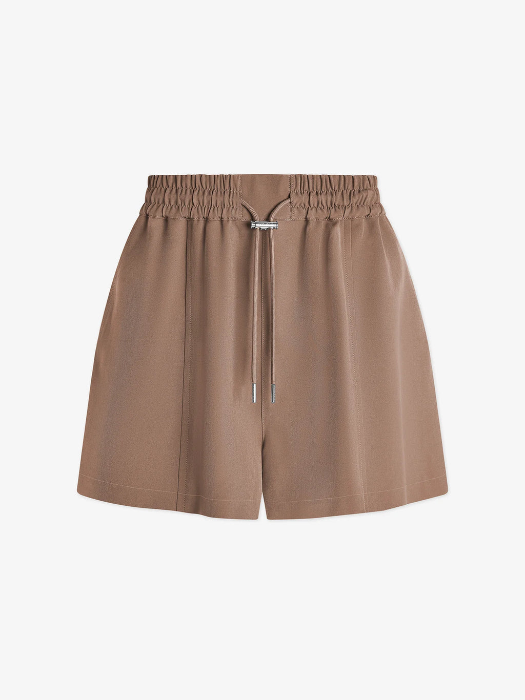 Short BARKET taupe – taille haute et coupe évasée - YOGA SPIRIT
