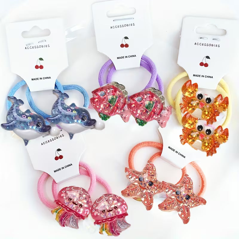 Élastiques pour cheveux Fruits & Animaux marin - YOGA SPIRIT