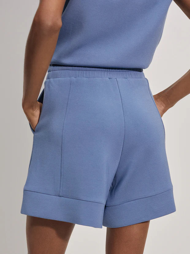 Short OMEGA bleu taille haute 5.5" - YOGA SPIRIT