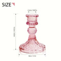 Bougeoir en verre FLOWER  rose - YOGA SPIRIT