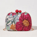 Pochette de soirée florale scintillante