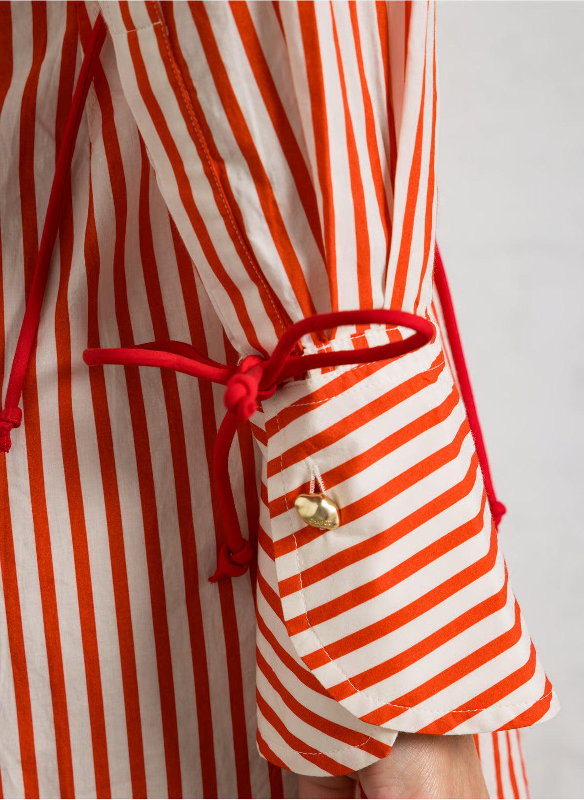 COLETTA Shirt, Red Stripes, Cosy White & Tango Orange