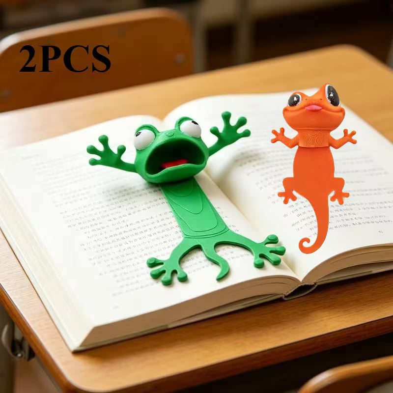 Marque-page 3D grenouille / gecko