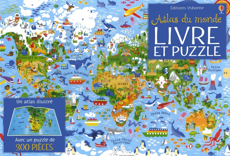 Livre + Puzzle Éducatif — Atlas du Monde - YOGA SPIRIT