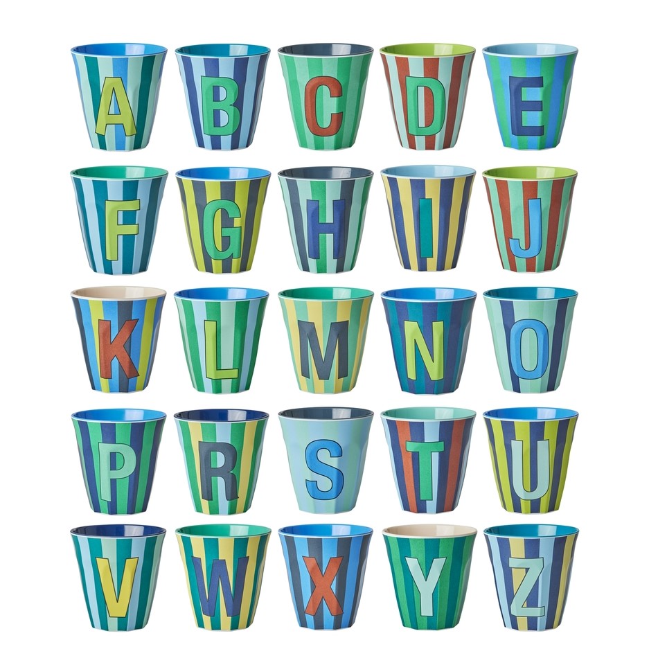 Gobelet Multicolore Blue alphabet - YOGA SPIRIT