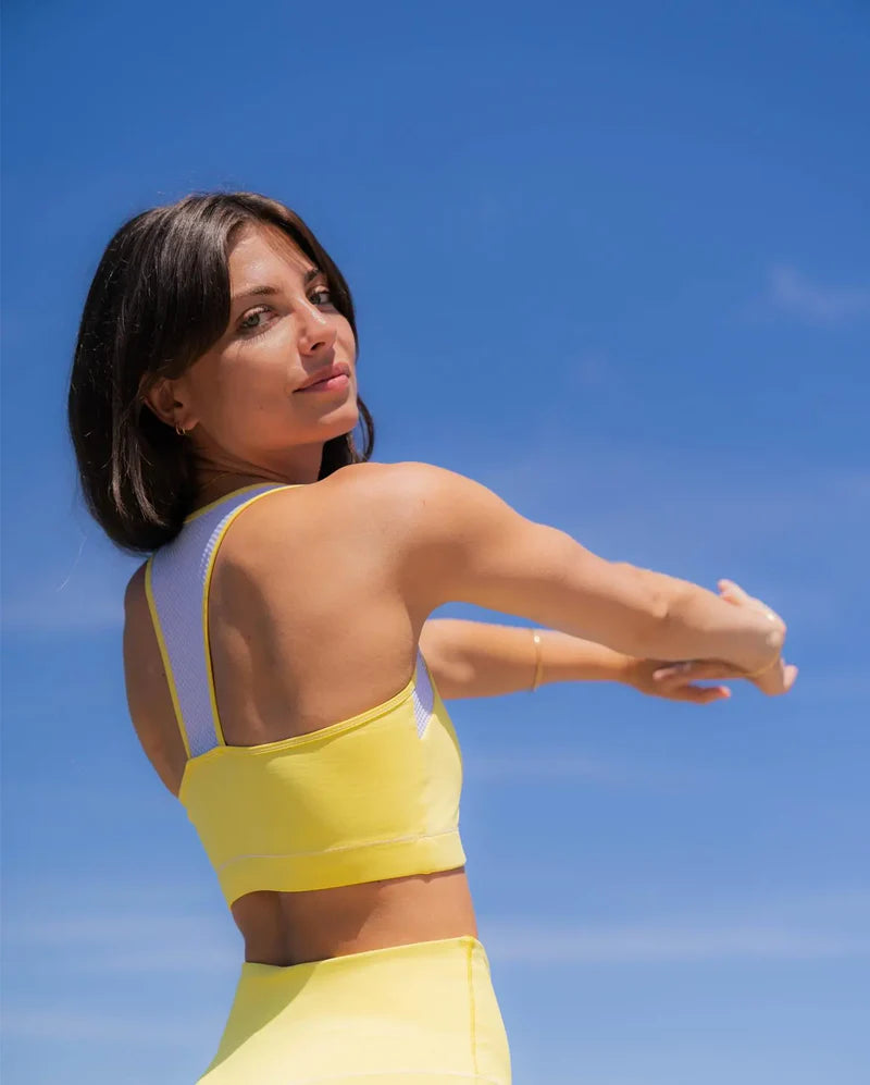 Brassière de yoga NEO jaune - YOGA SPIRIT