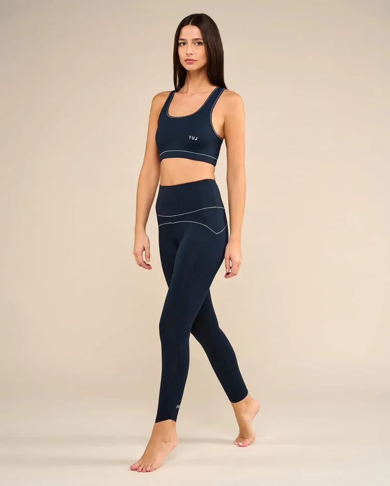 Brassière de yoga SWAN bleu marine - YOGA SPIRIT
