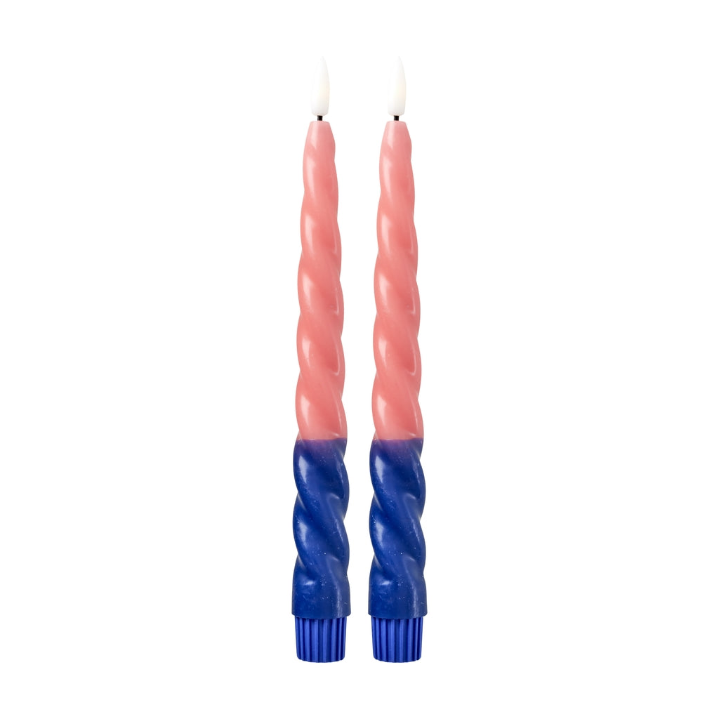 Bougies LED - Bleu et rose - Pack de 2 - YOGA SPIRIT