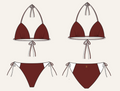 Maona bikini _ Terracotta & Blanc