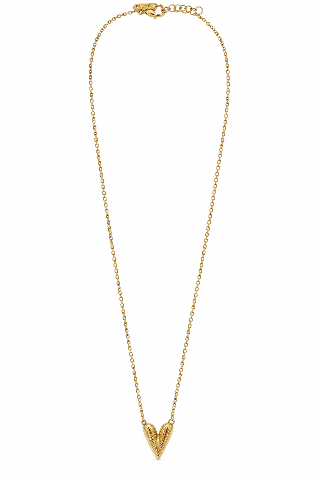 Collier doré pendentif cœur
