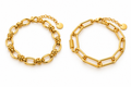 Wide Gold Link Bracelet, Modern and Elegant Style
