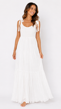 Robe longue froissée