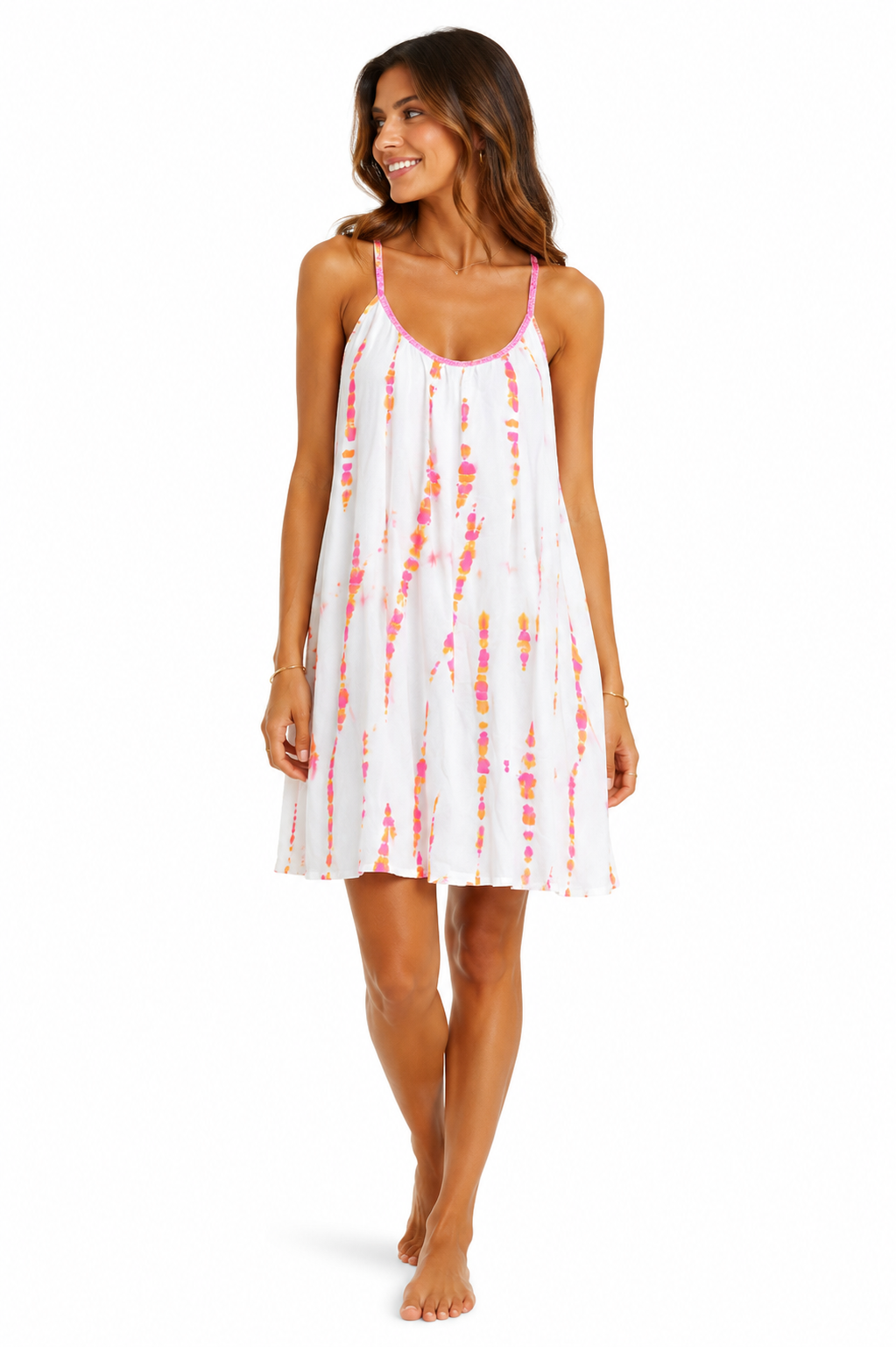 Robe courte à perles