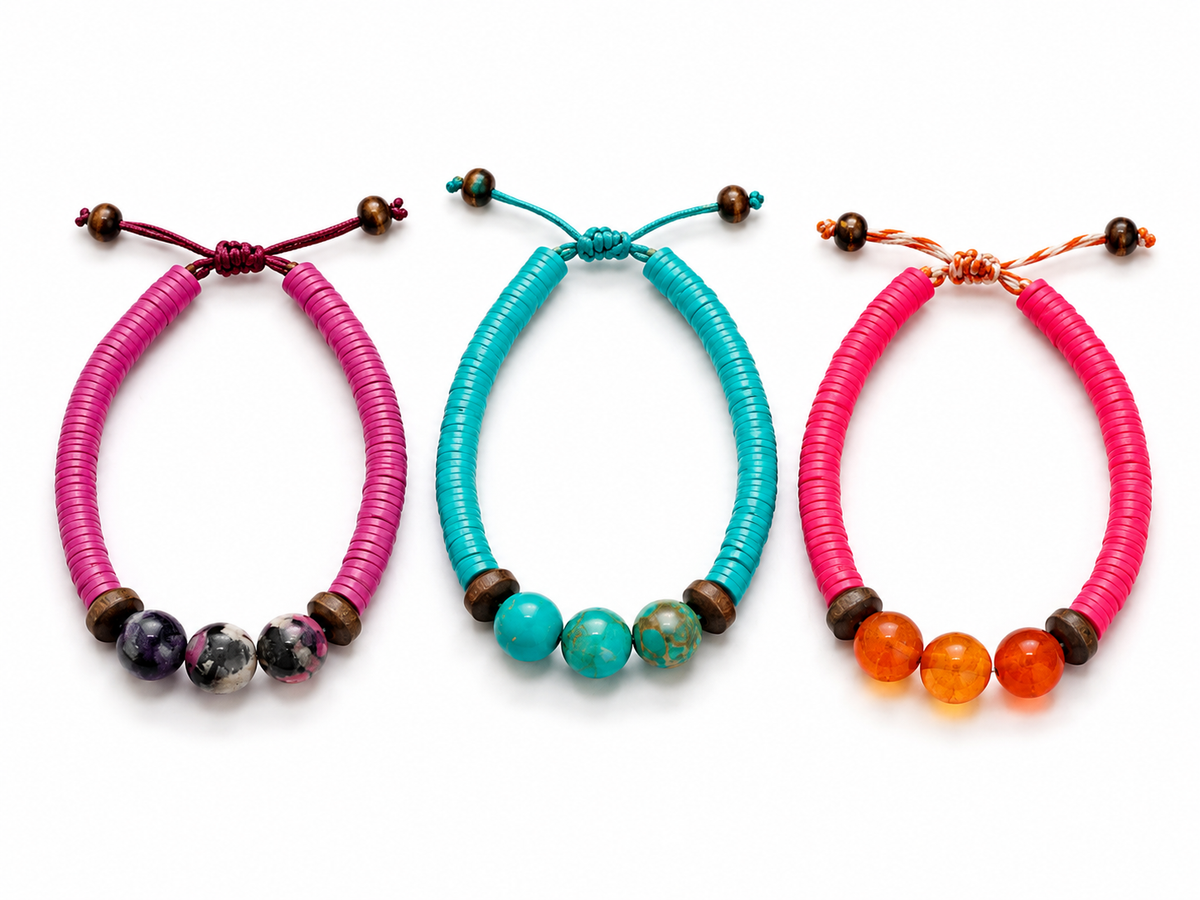 Bracelet en perles d’argile