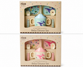 Set vaisselle Bébé - Bleu Baleine - Rose Ocean Print - Coffret cadeau - YOGA SPIRIT
