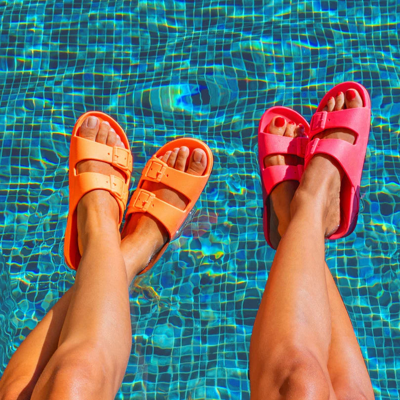 Sandales fluo BAHIA orange – confort estival et style solaire - YOGA SPIRIT