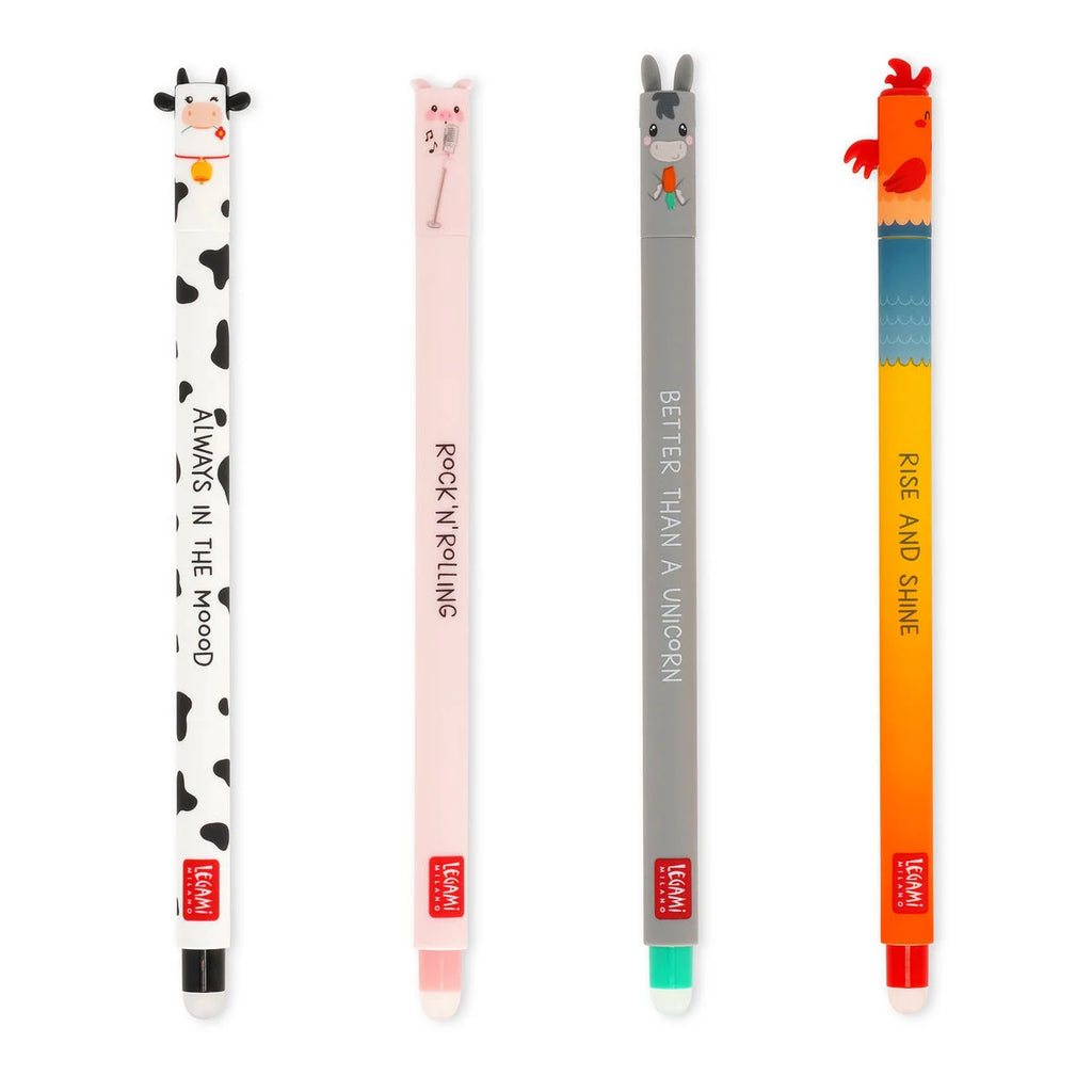 Set de 4 stylos effaçables Legami – Farm Sweet Farm - YOGA SPIRIT