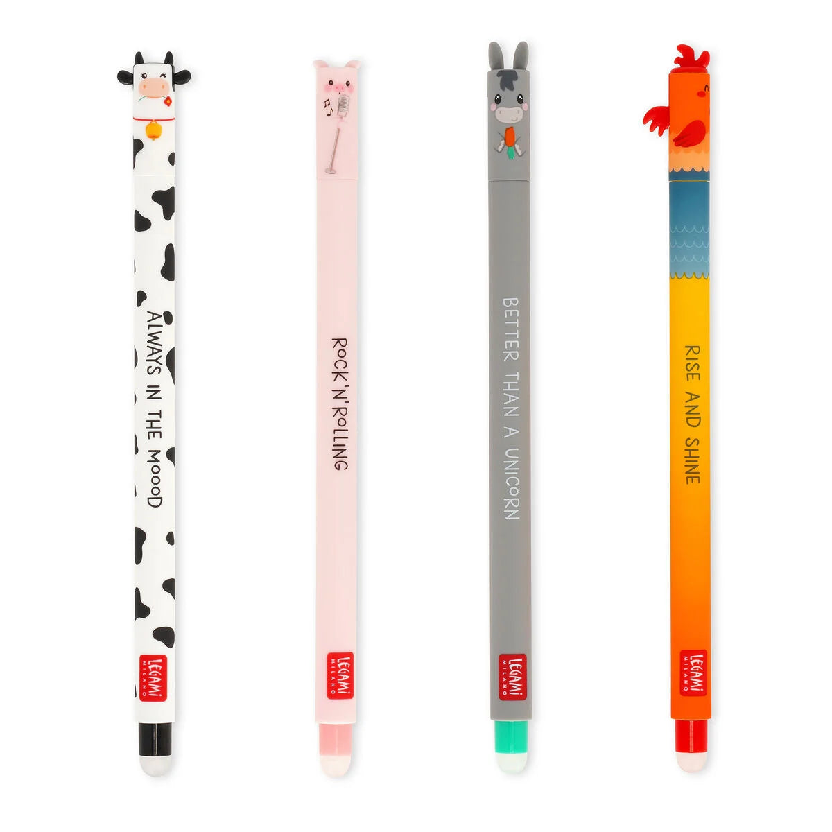Set de 4 stylos effaçables Legami – Farm Sweet Farm - YOGA SPIRIT