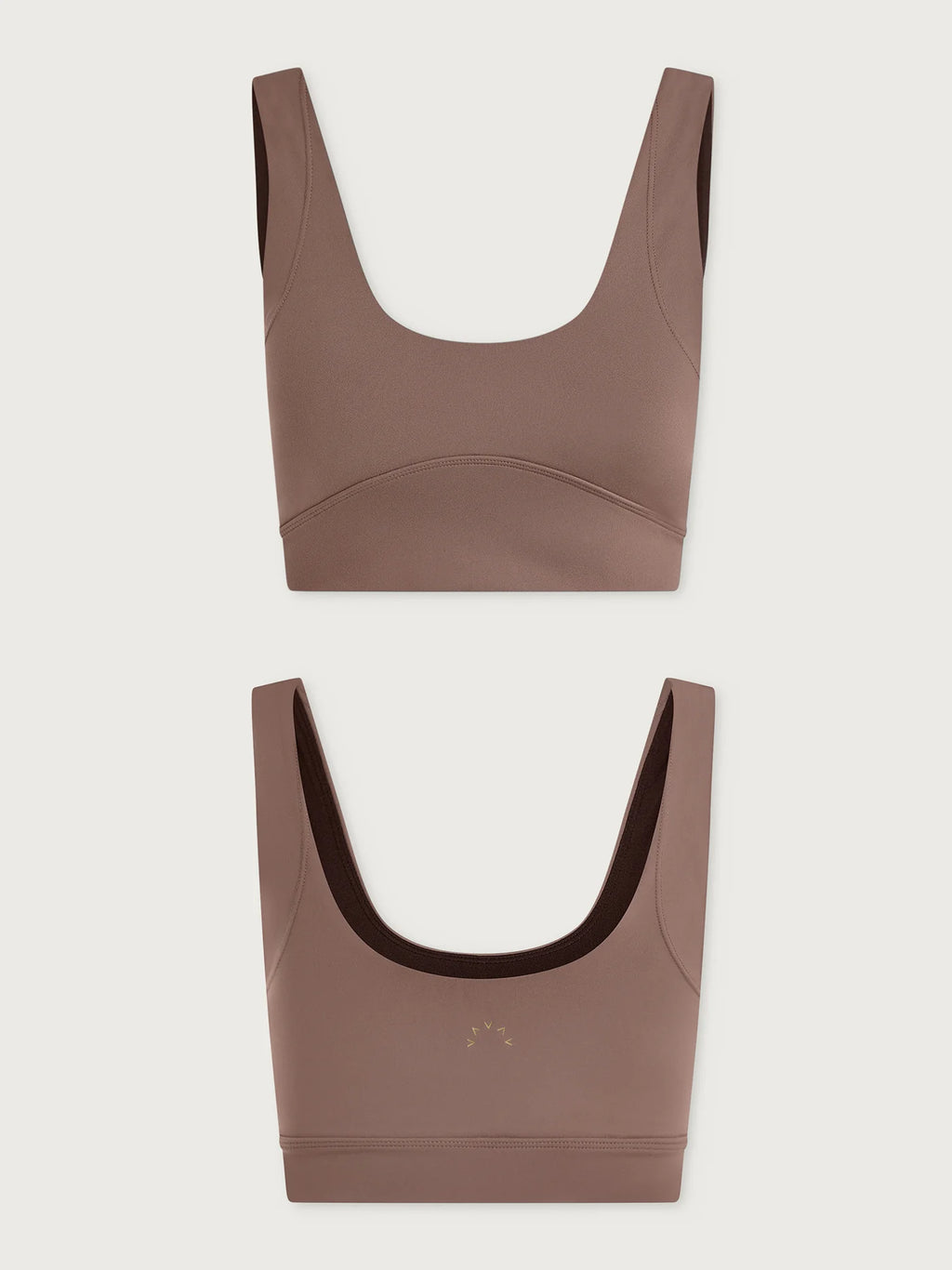 Brassière de yoga GAÏA taupe – douceur et maintien naturel - YOGA SPIRIT