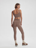 Legging de yoga GAÏA taupe – taille haute et douceur naturelle - YOGA SPIRIT