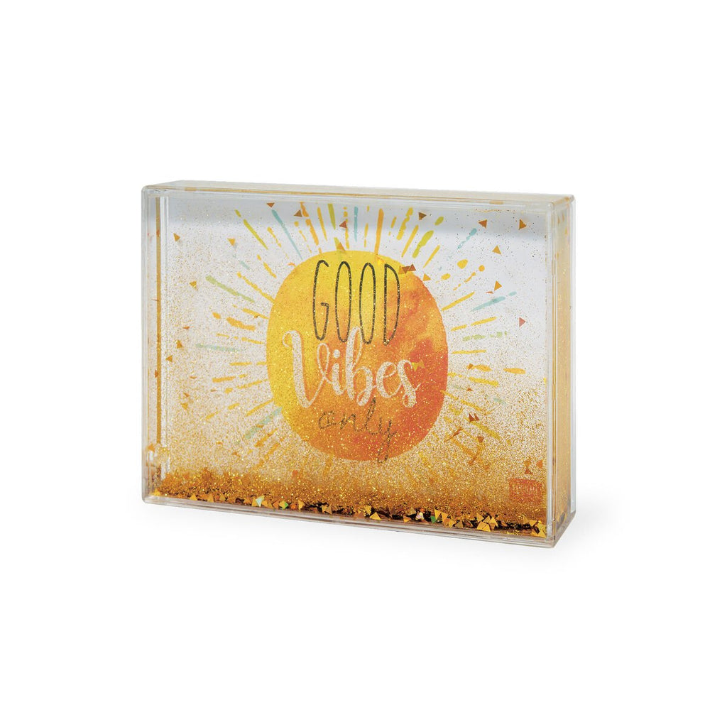 Cadre photo à paillettes - Gold Good Vibes -  10 x 15 cm