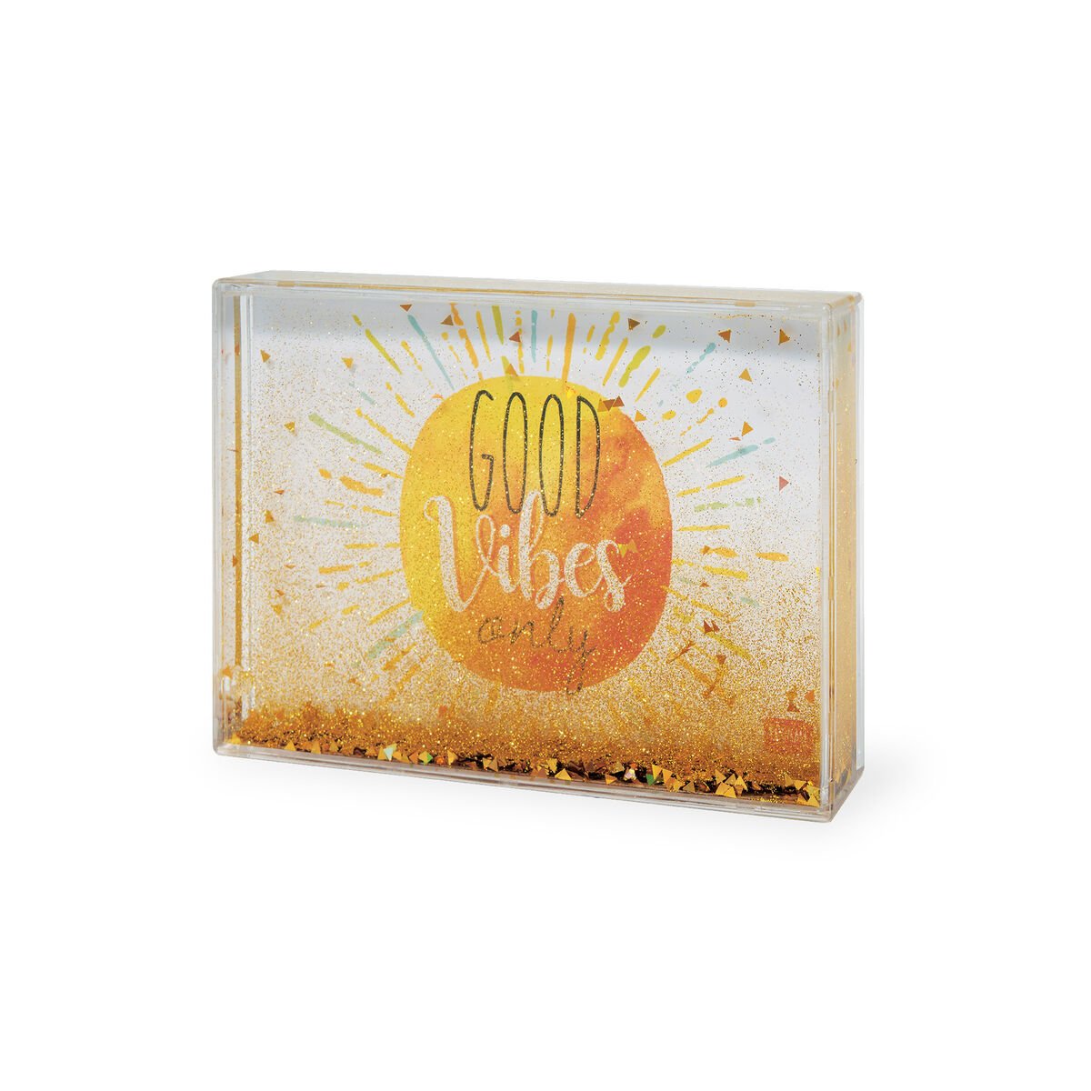 Cadre photo à paillettes - Gold Good Vibes -  10 x 15 cm