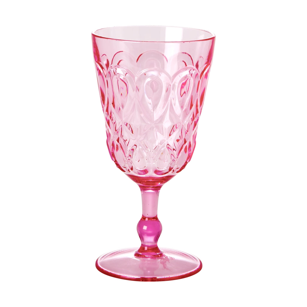 Verre à vin en acrylique rose - YOGA SPIRIT