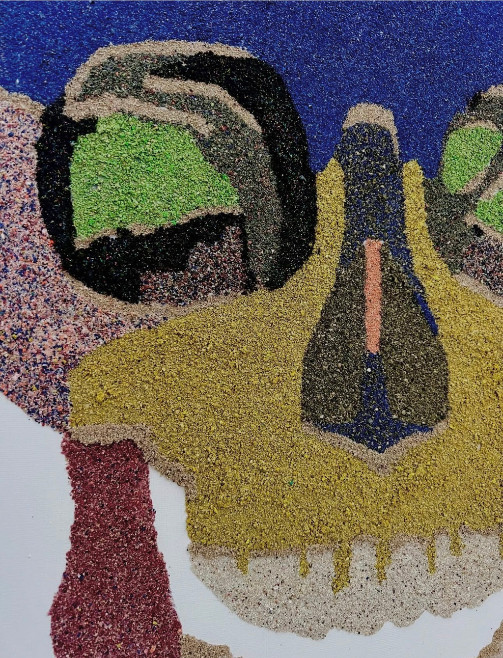 Tableau "Autoportrait" tête de mort
