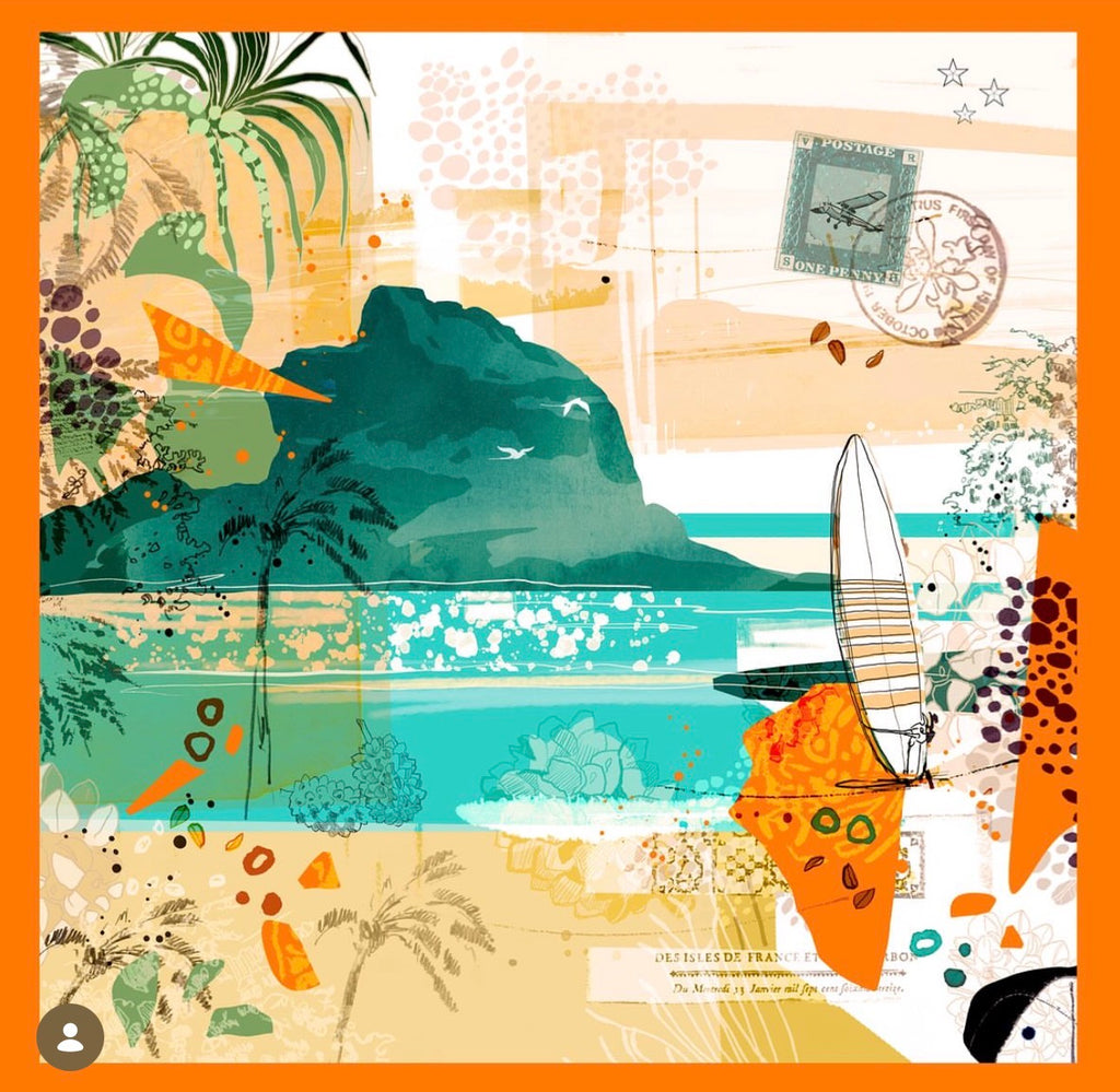 Foulard « L’OUEST » _ Souvenirs de Maurice - YOGA SPIRIT