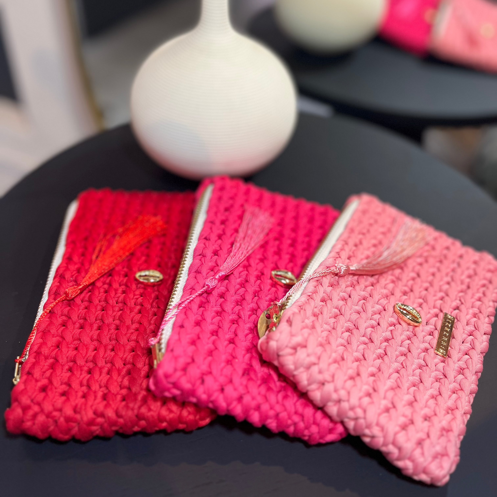 Pochette tressée à la main ROSE-HILLS made in Mauritius - 9 Coloris - YOGA SPIRIT