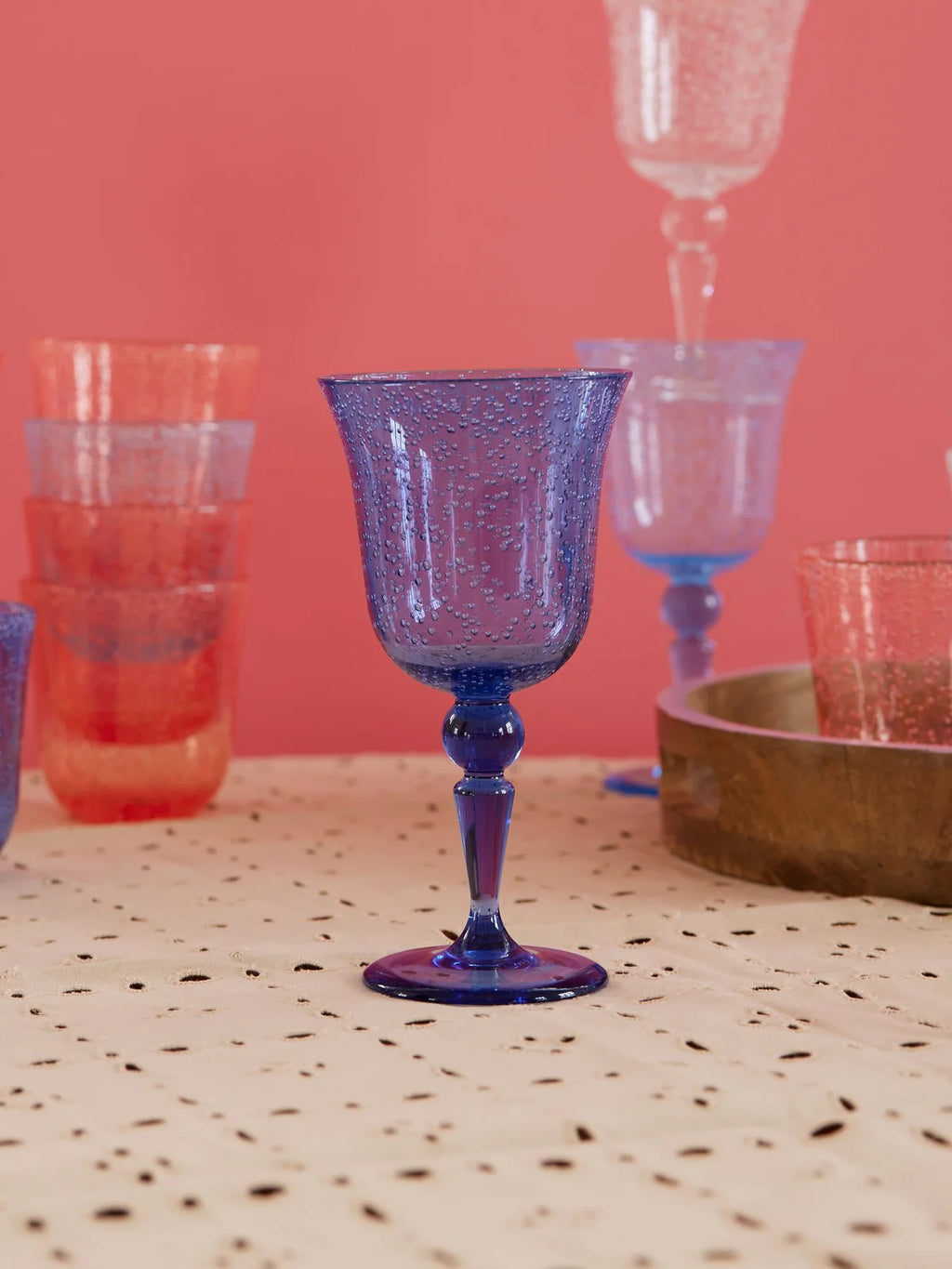 Verre à vin en acrylique Bleu - YOGA SPIRIT