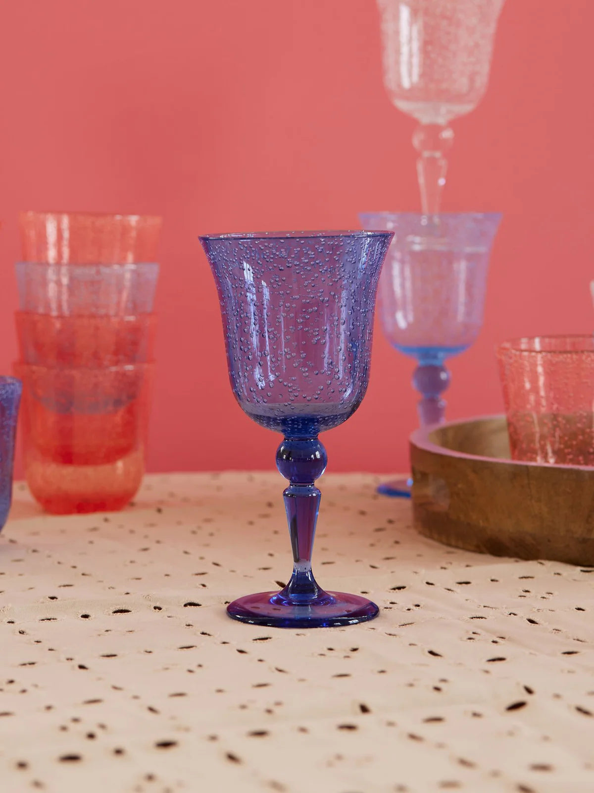 Verre à vin en acrylique Bleu - YOGA SPIRIT