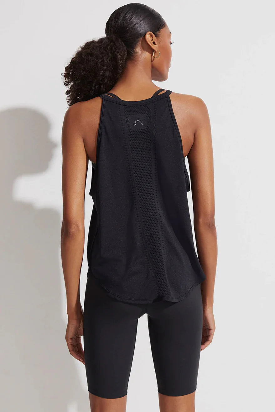 Débardeur MONTEREY noir – maille légère et encolure haute - YOGA SPIRIT