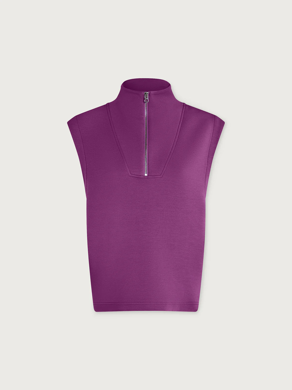 Débardeur MAGNOLIA fushia à demi-zip - YOGA SPIRIT