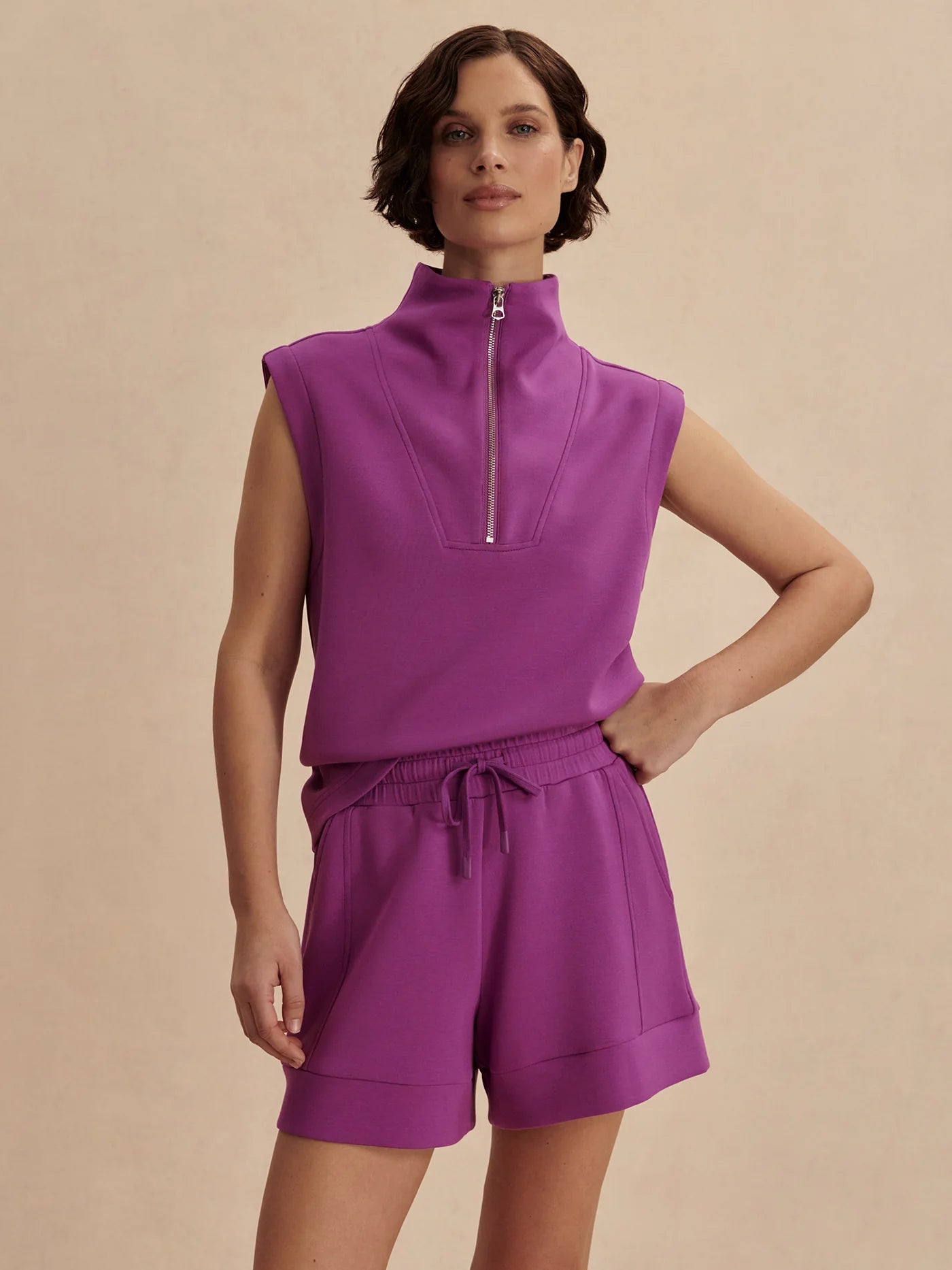 Short OMEGA fushia 4.5" - YOGA SPIRIT