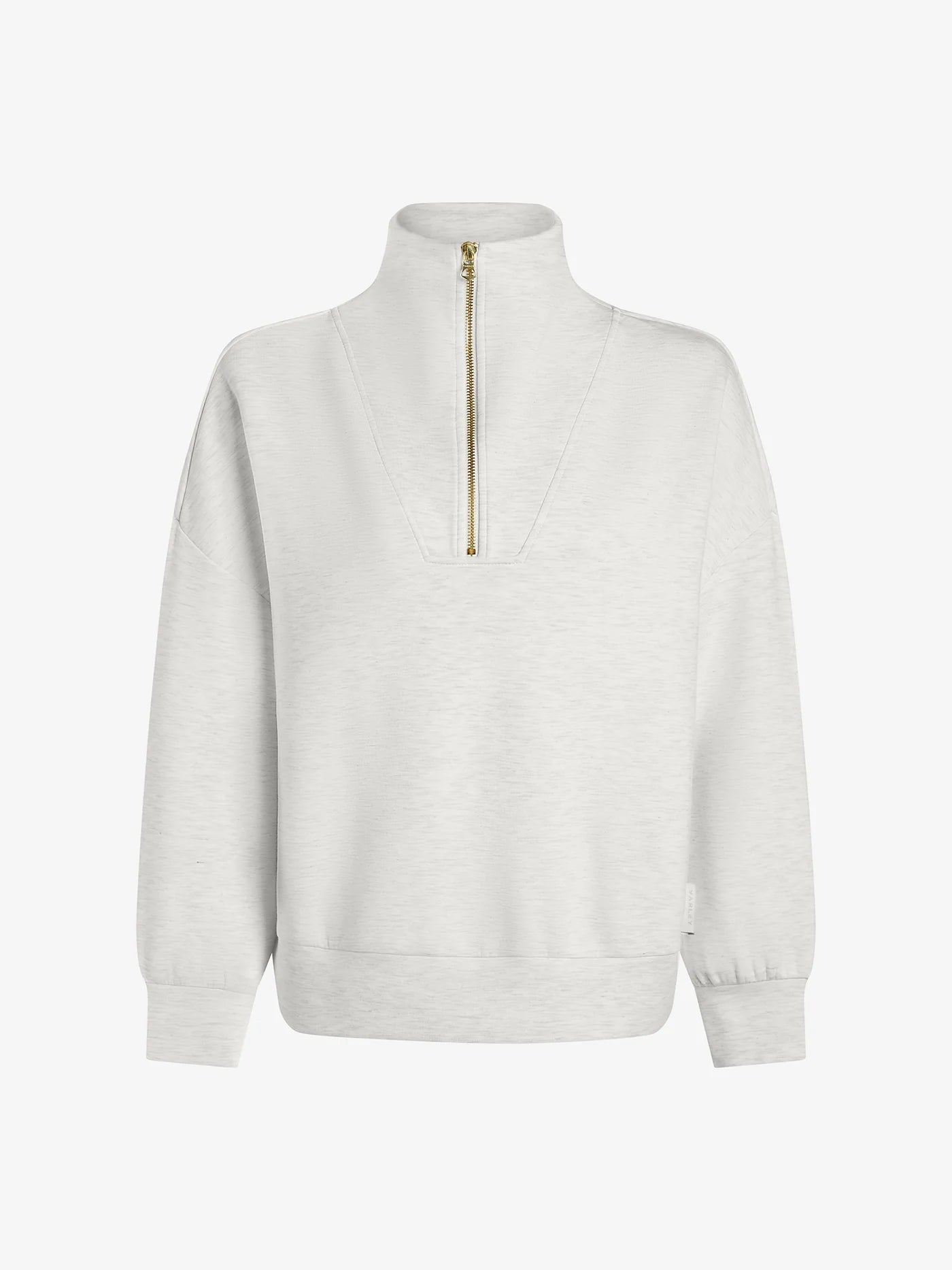 Sweat OMEGA ivoire à demi-zip – coupe oversize et confort moderne