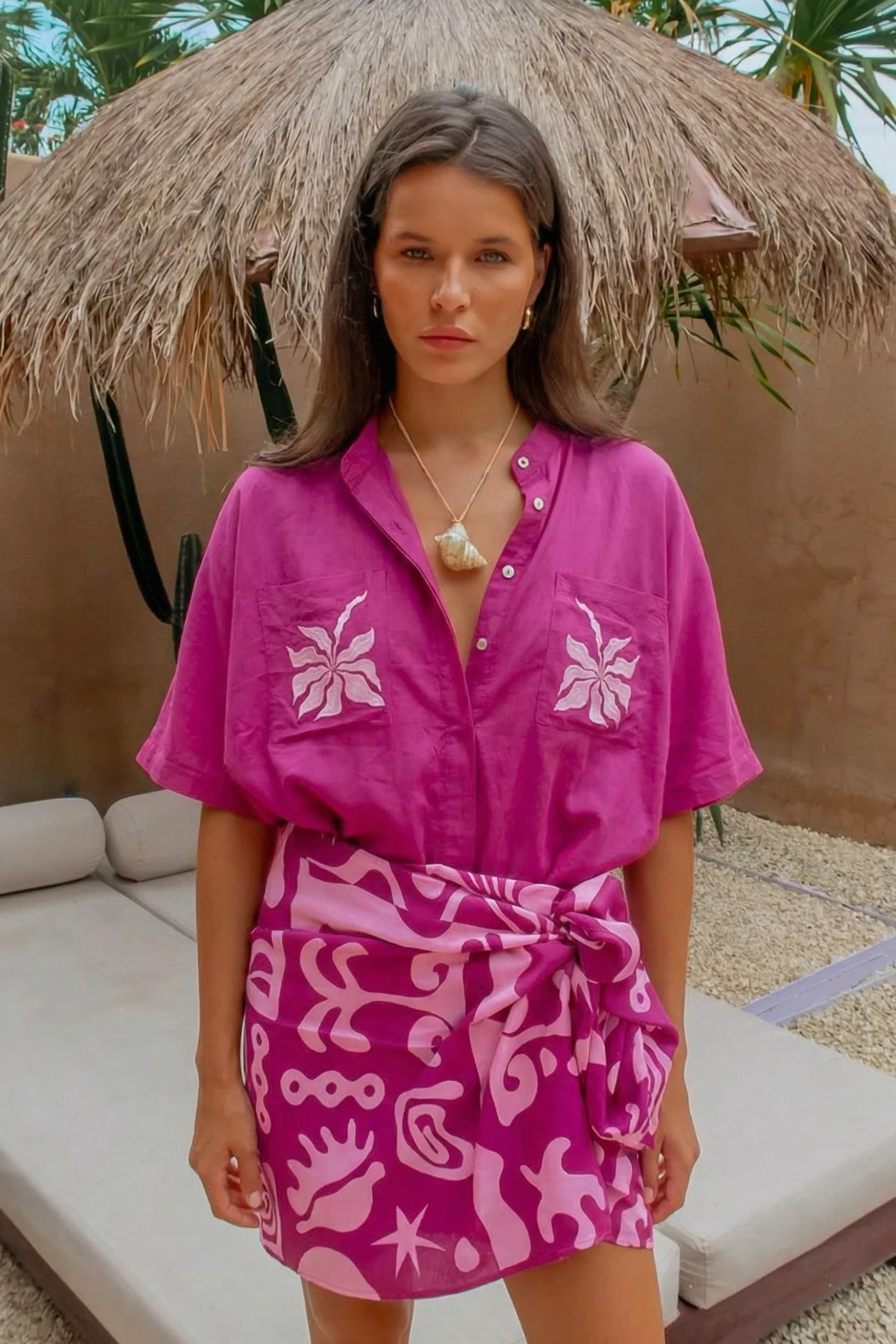 Jupe sarong en tanzanite - YOGA SPIRIT