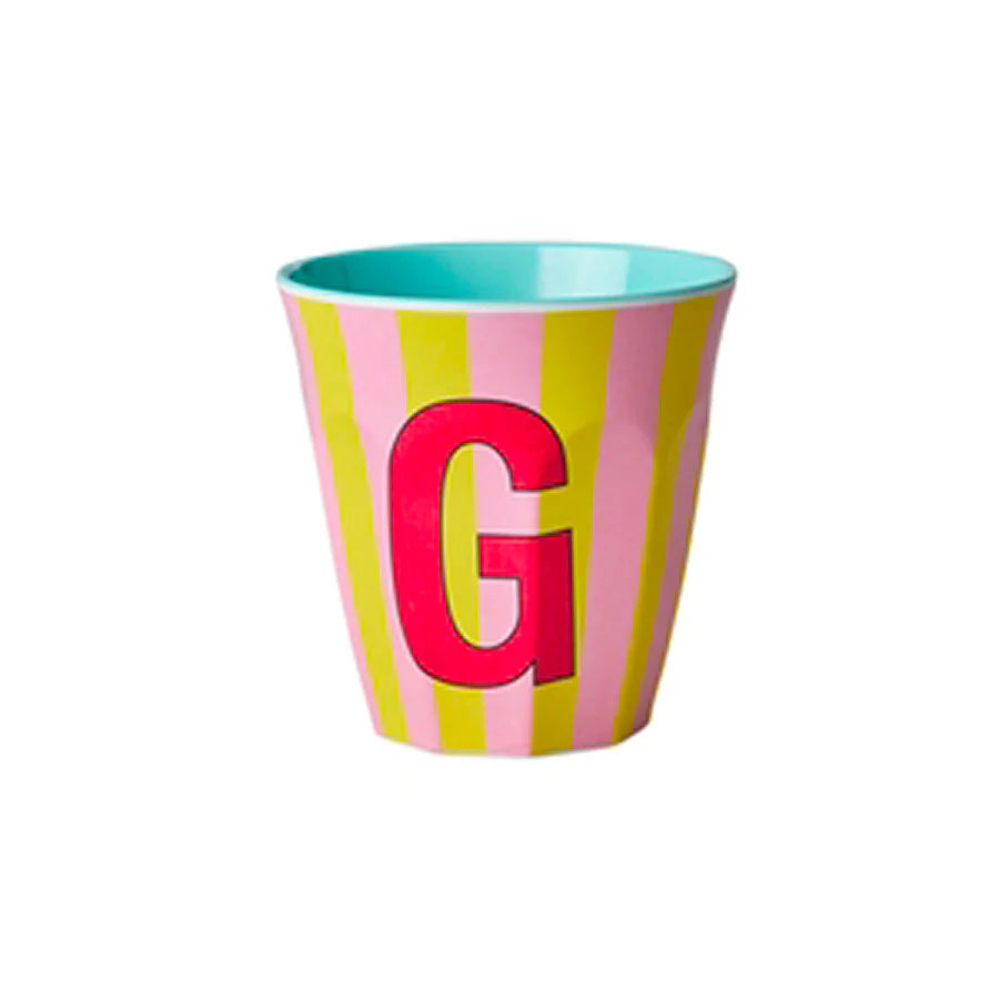 Gobelet alphabet avec rayures - YOGA SPIRIT