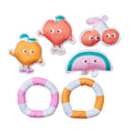 Lot de 6 jouets de plongée colorés sur le thème de la pêche (Poppy the Peach) - YOGA SPIRIT
