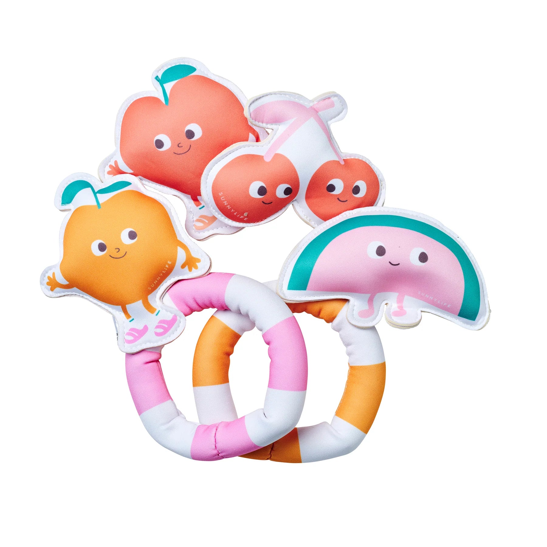 Lot de 6 jouets de plongée colorés sur le thème de la pêche (Poppy the Peach) - YOGA SPIRIT