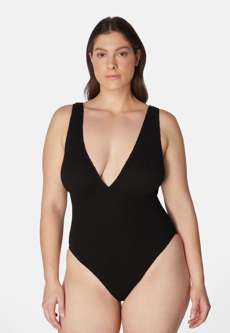 Maillot une pièce ARIEL Liquorice – taille unique et élégance intemporelle - YOGA SPIRIT